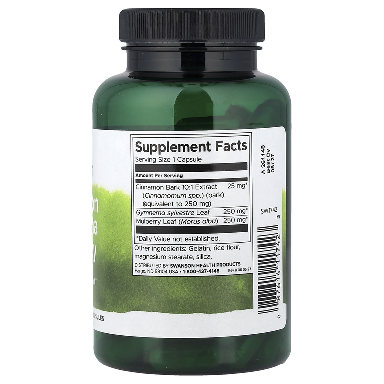 Swanson Vitamins, Комплекс с корицей и шелковицей, 120 капсул