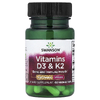 Swanson Vitamins, Витамины D3 и K2, 60 растительных капсул