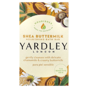 Yardley London, питательное мыло для ванны, пахта и масло ши, 113 г (4 унции) (Товар снят с продажи) 