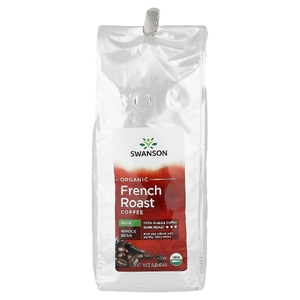 Swanson Vitamins, органический кофе французской обжарки, цельные зерна, темная обжарка, без кофеина, 454 г (16 унций)