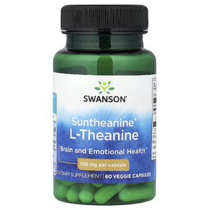 Swanson Vitamins, L-теанин Suntheanine®, 100 мг, 60 растительных капсул