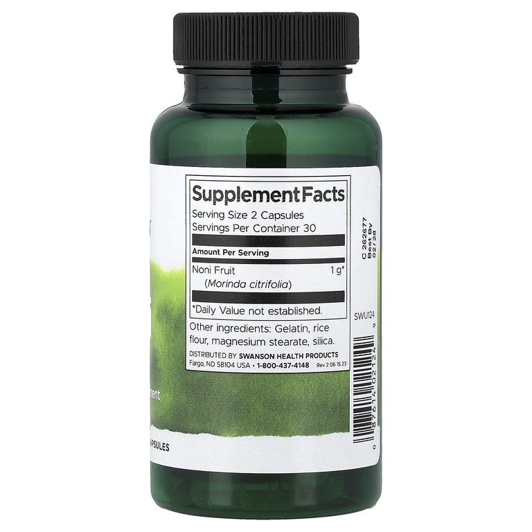 Swanson Vitamins, нони, 60 капсул (500 мг в 1 капсуле)
