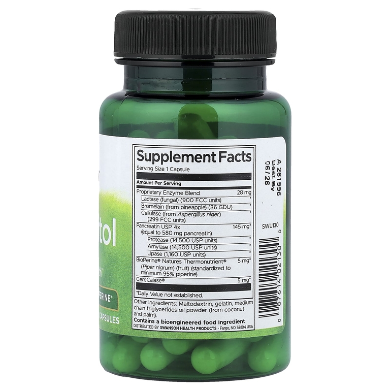 Swanson Vitamins, дигеститол, 60 капсул