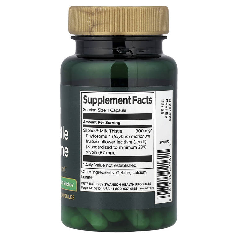 Swanson Vitamins, Фитосомы расторопши, 300 мг, 60 капсул (Товар снят с продажи) 