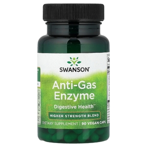 Swanson Vitamins, смесь ферментов, против газообразования, высокоэффективная, 90 веганских капсул