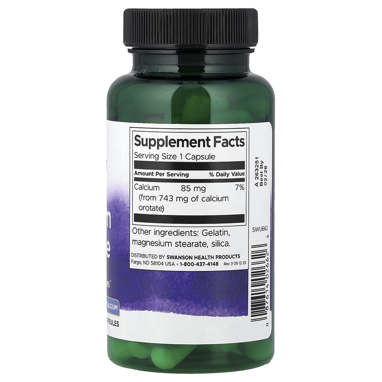 Swanson Vitamins, Оротат кальция, 85 мг, 60 капсул