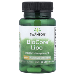 Swanson Vitamins, BioCore® Lipo, максимальная сила действия, 60 растительных капсул (50 мг в 1 капсуле)