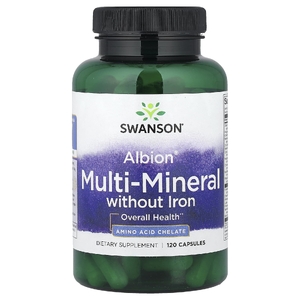 Swanson Vitamins, мультиминералы без железа Albion®, 120 капсул