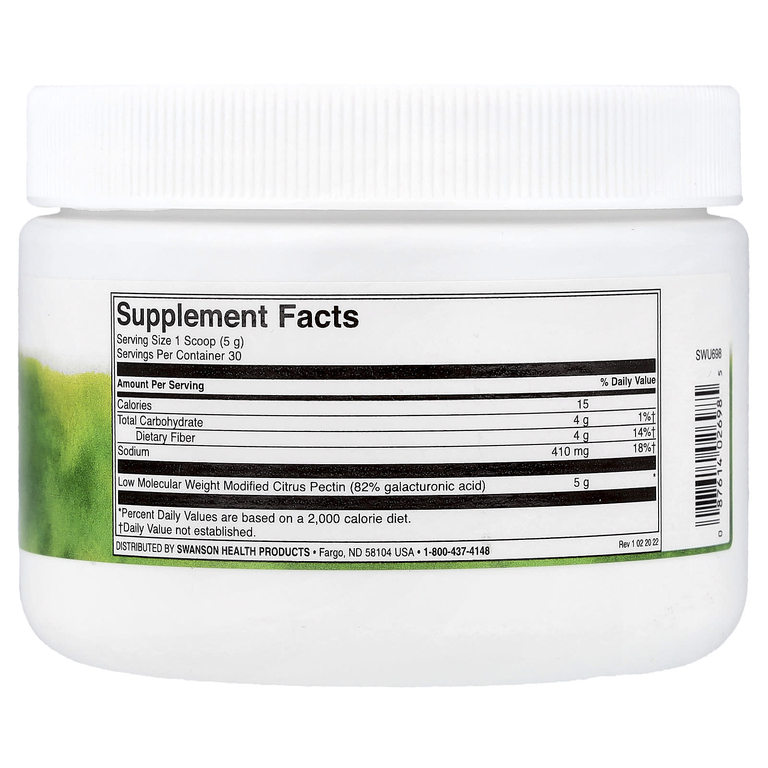 Swanson Vitamins, модифицированный цитрусовый пектин в порошке, 150 г (5,28 унции)