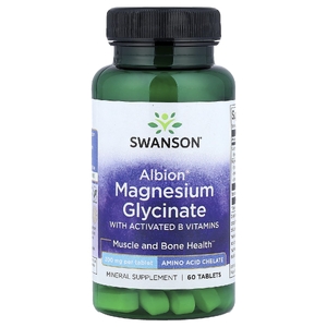Swanson Vitamins, Albion®, глицинат магния с активированными витаминами группы B, 60 таблеток