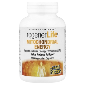 Natural Factors, RegenerLife®, добавка для оптимизации функции митохондрий, 120 вегетарианских капсул