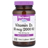 Bluebonnet Nutrition, витамин D3, 50 мкг (2000 МЕ), 250 капсул