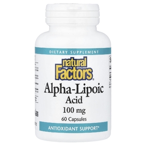 Natural Factors, альфа-липоевая кислота, 100 мг, 60 капсул