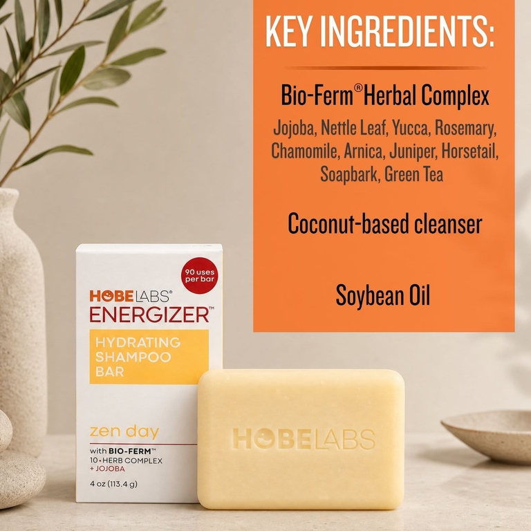 Hobe Labs, Energizer™, увлажняющий твердый шампунь, Zen Day, 113,4 г (4 унции) (Товар снят с продажи) 