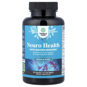 Nature's Craft, Здоровье нервной системы с бакопой (Bacopa monnieri), 90 капсул