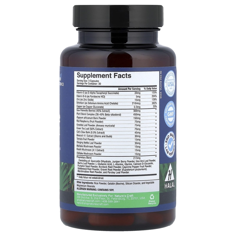 Nature's Craft, Men's Wellness, добавка для поддержки простаты, 90 капсул