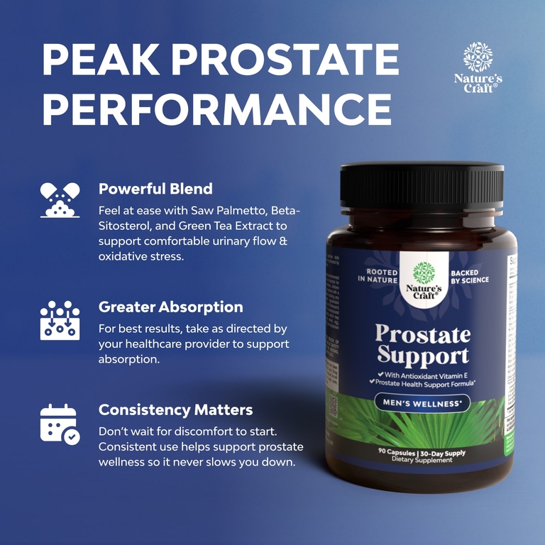 Nature's Craft, Men's Wellness, добавка для поддержки простаты, 90 капсул