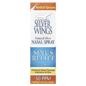 Natural Path Silver Wings, Натуральный серебряный спрей для носа, средство для облегчения пазух носа, 50 част. / Млн, 30 мл (1 жидк. унц.)