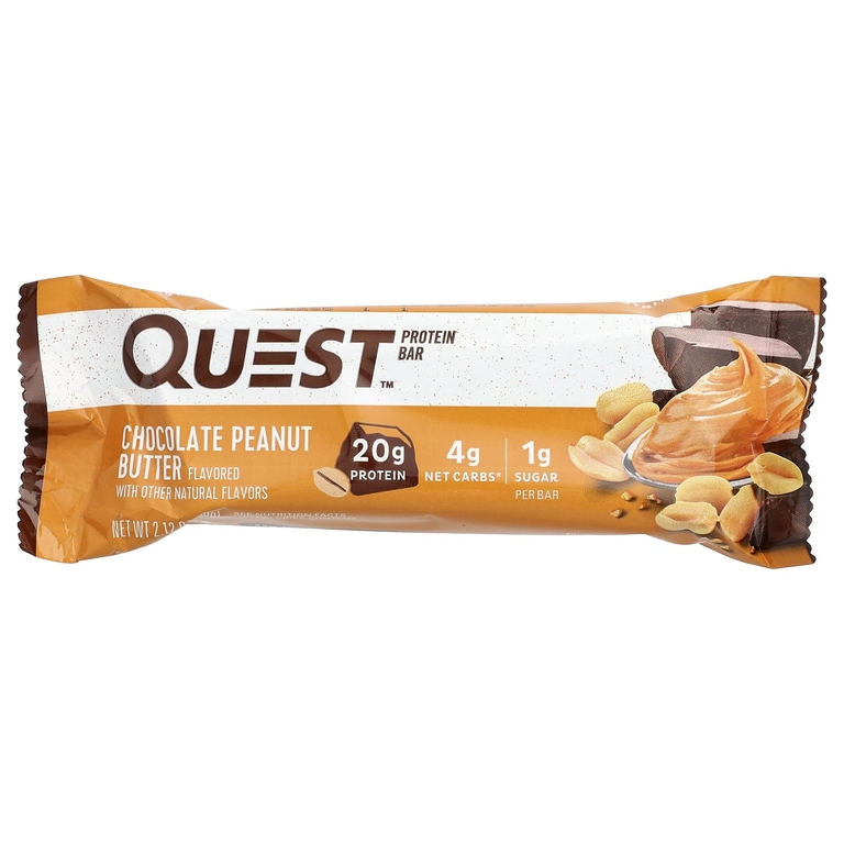 Quest Nutrition, Protein Bar, шоколадно-арахисовая паста, 4 батончика, 60 г (2,12 унции)