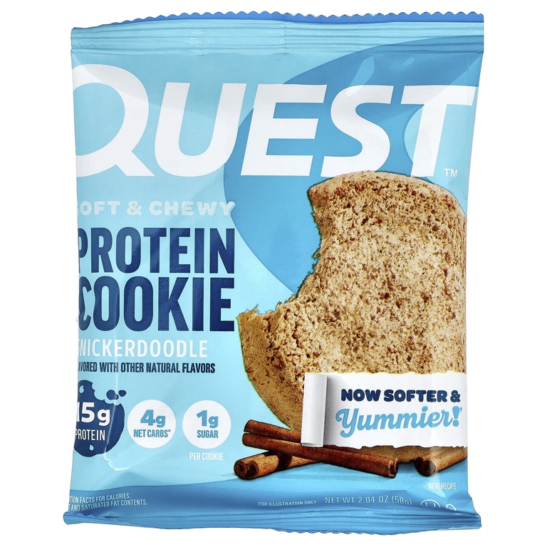 Quest Nutrition, Protein Cookie, Snickerdoodle, 4 печенья, 58 г (2,04 унции)