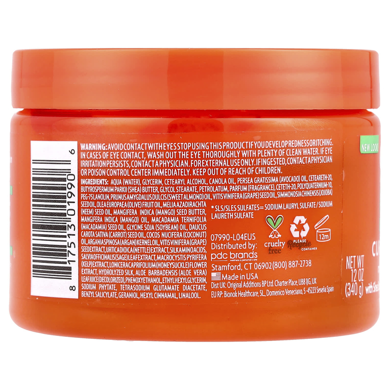 Cantu, Увлажняющий крем для завивки волос с авокадо, 340 г (12 унций)