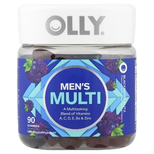 OLLY, мультивитамины для мужчин, со вкусом ежевики, 90 жевательных таблеток