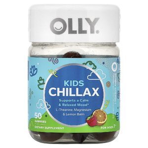 OLLY, Kids Chillax, для детей от 7 лет, солнечный щербет, 50 жевательных таблеток