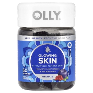 OLLY, жевательные таблетки для сияния кожи, со вкусом ягод, 50 жевательных таблеток