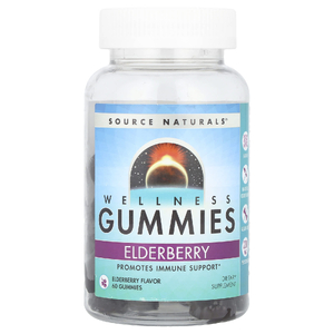 Source Naturals, Wellness Gummies, бузина, 60 жевательных таблеток (Товар снят с продажи) 