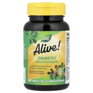 Nature's Way, Alive!®, мультивитамины для диабетиков, 60 таблеток
