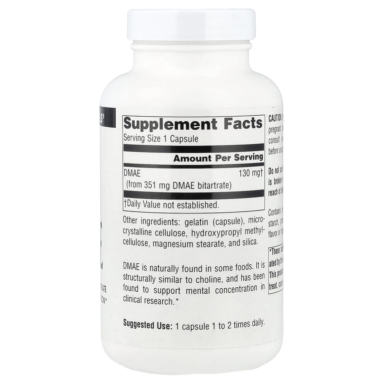 Source Naturals, ДМАЭ, 351 мг, 200 капсул