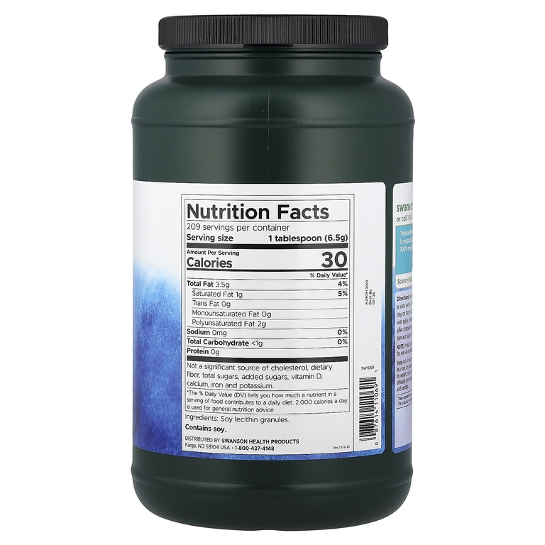 Swanson Vitamins, лецитин в гранулах, 1362 г (48 унций)