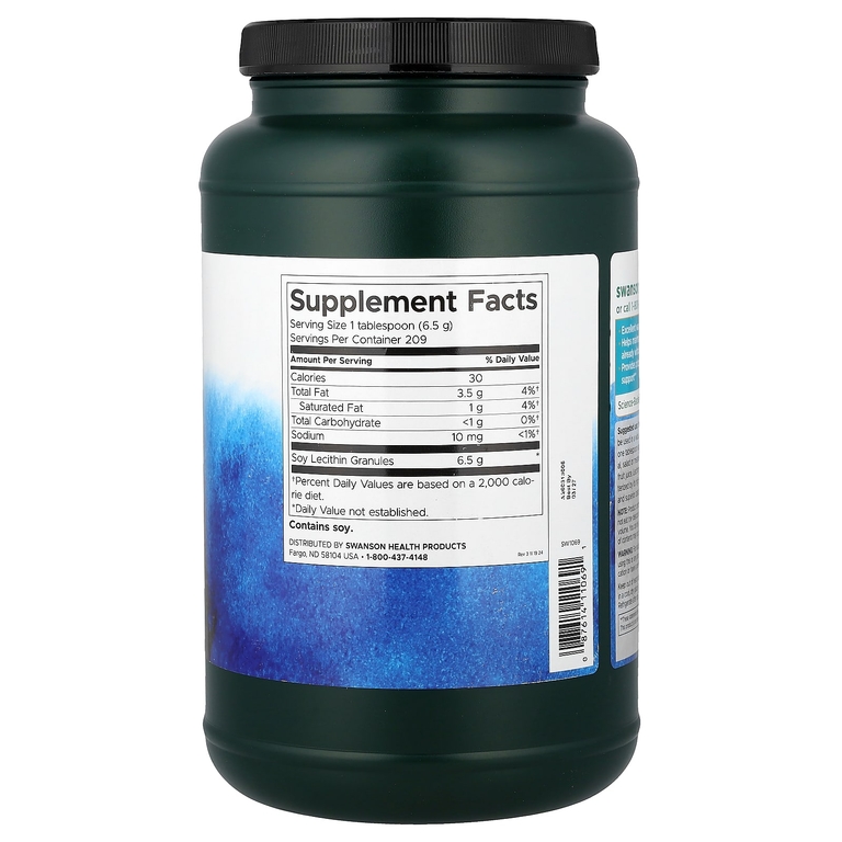 Swanson Vitamins, лецитин в гранулах, 1362 г (48 унций)