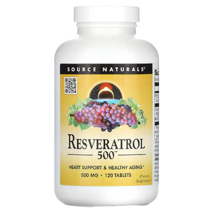 Source Naturals, Ресвератрол 500 ™, 500 мг, 120 таблеток