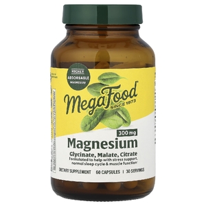 MegaFood, магний, 60 капсул