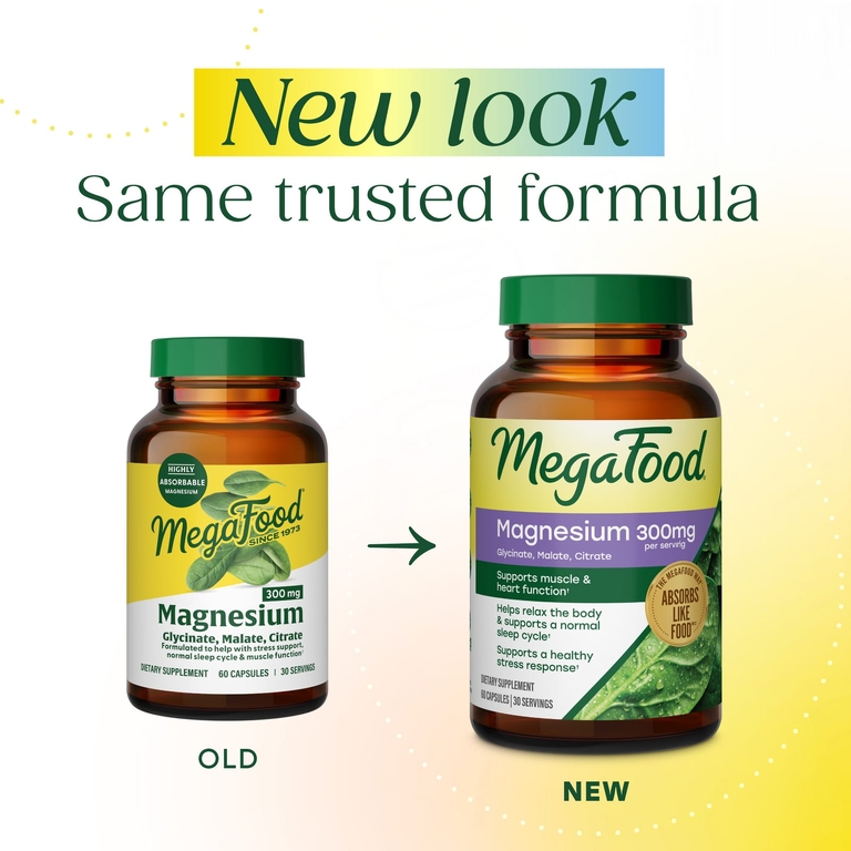 MegaFood, магний, 60 капсул