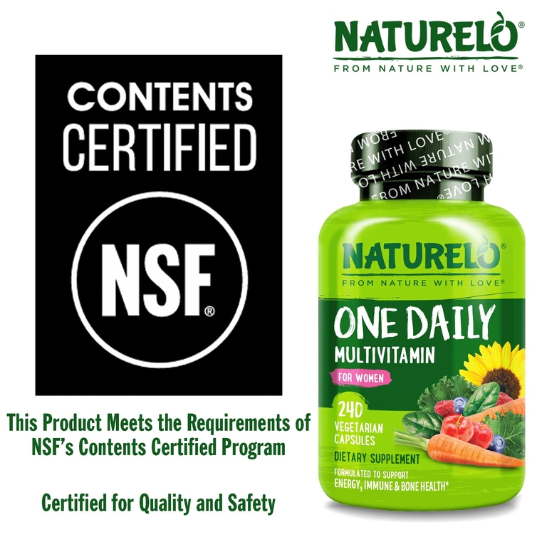 NATURELO, One Daily, мультивитамины для женщин, для приёма один раз в день, 240 вегетарианских капсул