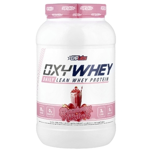 EHPlabs, OxyWhey, сухой протеин для хорошего самочувствия, со вкусом клубничного молочного коктейля, 880 г (1,94 фунта)
