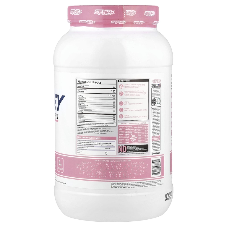 EHPlabs, OxyWhey, Daily Lean Whey, сывороточный протеин, клубничный молочный коктейль, 825 г (1,82 фунта)
