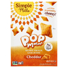 Simple Mills, Pop Mmms™, запеченные крекеры, вкус чеддера, 113 г (4 унции)