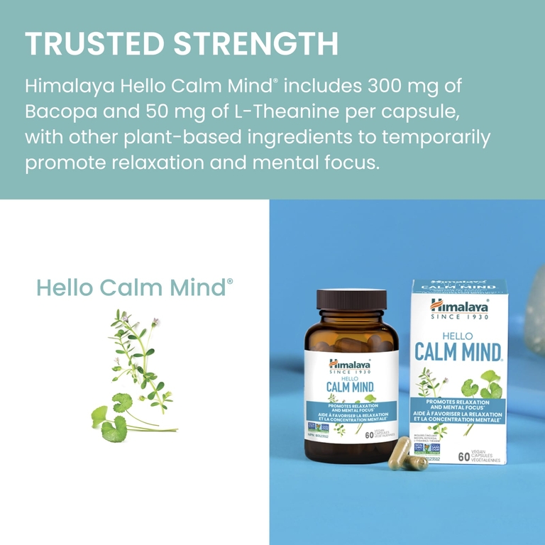 Himalaya, Hello Calm Mind™, 60 веганских капсул