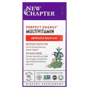 New Chapter, Perfect Energy, мультивитаминный комплекс, 96 веганских таблеток