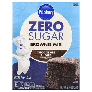Pillsbury, Zero Sugar, смесь для брауни, шоколадная помадка, 350 г (12,35 унции)