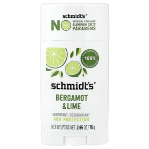 Schmidt's, дезодорант, бергамот и лайм, 75 г (2,65 унции)
