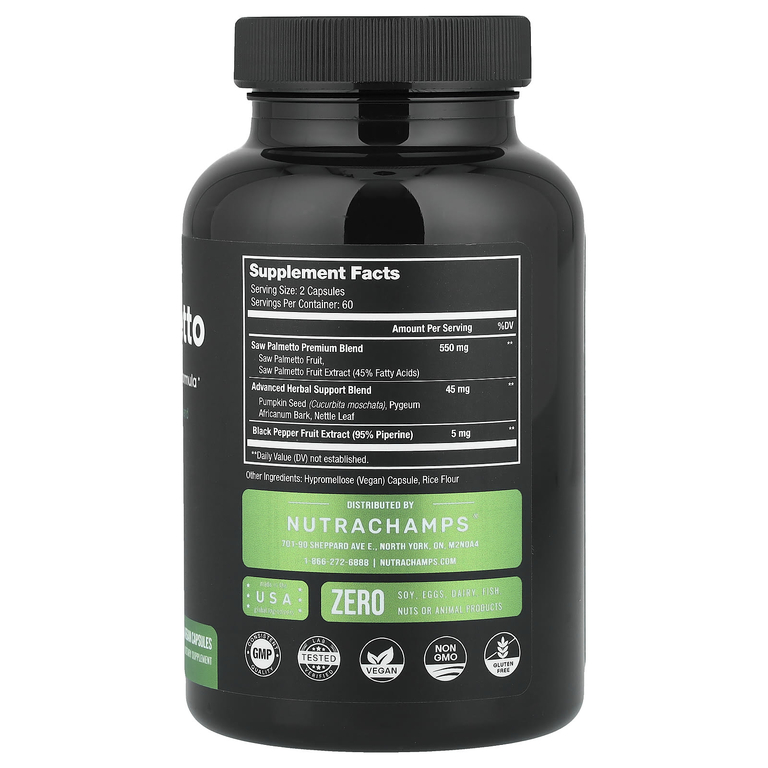 NutraChamps, сереноя, 120 веганских капсул