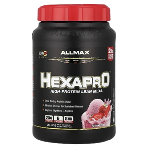 ALLMAX, Hexapro™, высокопротеиновая нежирная мука, со вкусом клубники, 907 г (2 фунта)