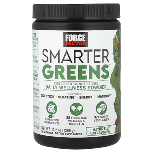 Force Factor, Smarter Greens®, порошок для ежедневного приема, натуральный нейтральный вкус, 288 г (10,2 унции)