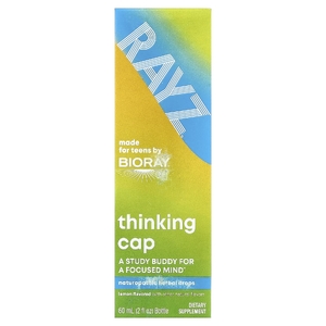 Bioray, Rayz, Thinking Cap, натуропатические травяные капли, лимон, 59 мл (2 жидк. унц.)