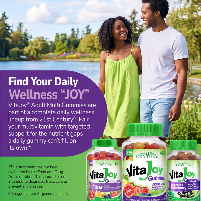 21st Century, VitaJoy®, мультивитамины для взрослых, со вкусом фруктов, 75 жевательных конфет