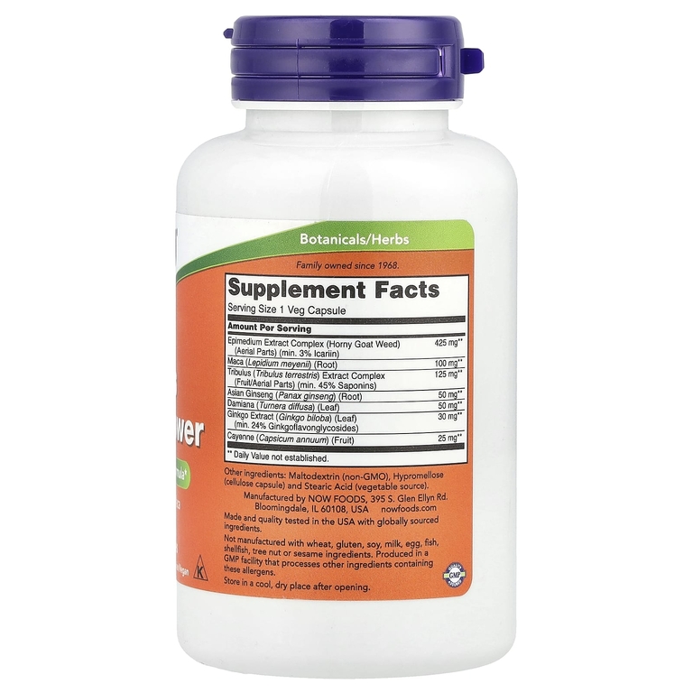 NOW Foods, Men's Virility Power, 60 растительных капсул